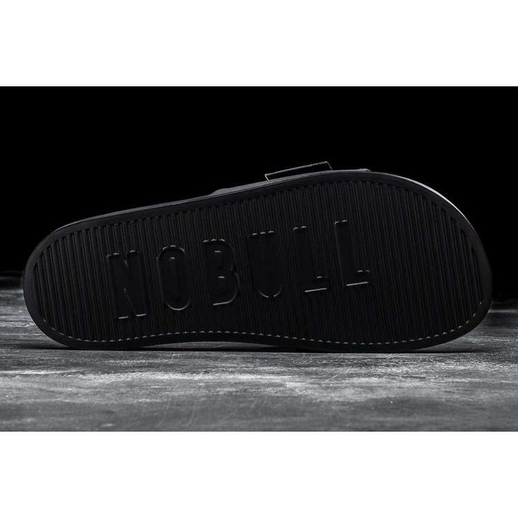 Chanclas Nobull Black Adjustable Chanclas Hombre Negros | MX-44499