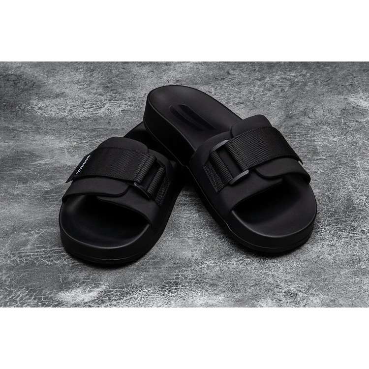 Chanclas Nobull Black Adjustable Chanclas Hombre Negros | MX-44499