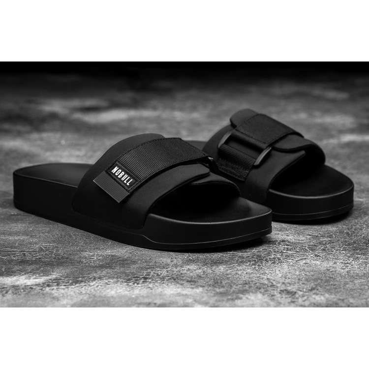 Chanclas Nobull Black Adjustable Mujer Negros | MX-87231