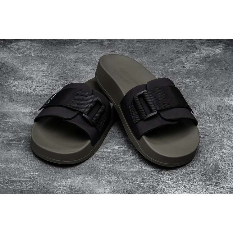 Chanclas Nobull Black Ivy Adjustable Chanclas Hombre Negros Verdes | MX-76560