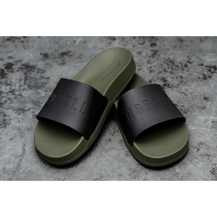 Chanclas Nobull Black Ivy Chanclas Hombre Negros Verdes | MX-41398