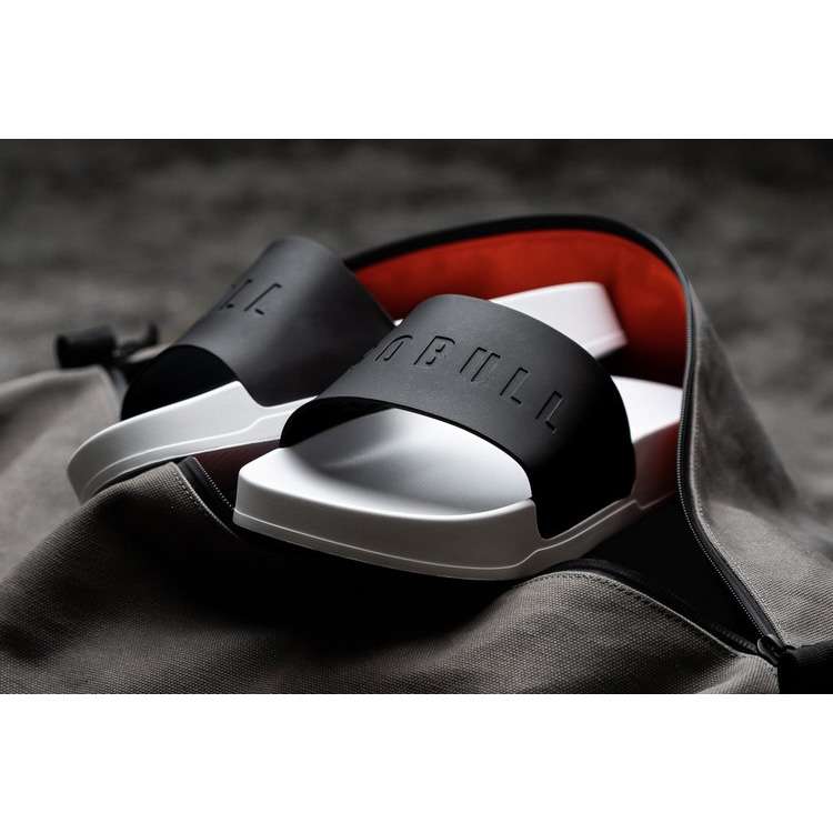 Chanclas Nobull Black White Chanclas Hombre Negros Blancos | MX-85195