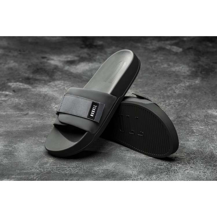Chanclas Nobull Dark Grey Adjustable Mujer Grises | MX-32390