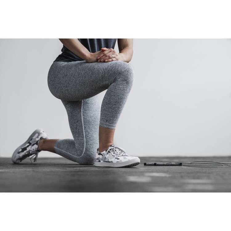 Tenis Deportivos Nobull Arctic Camo Lona Trainer Mujer Blancos Grises | MX-46166