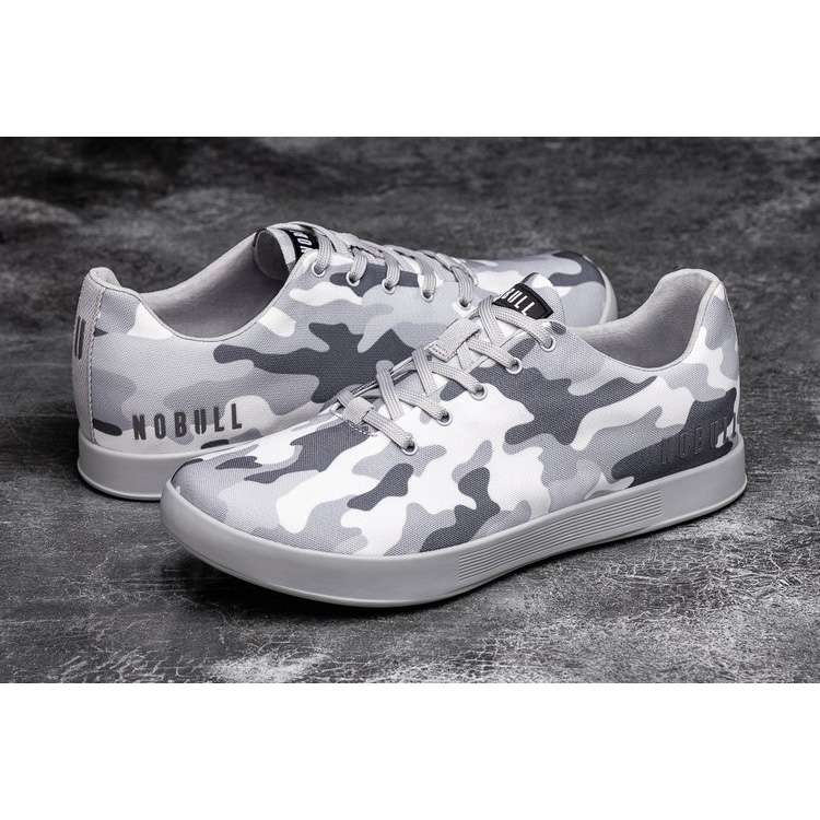 Tenis Deportivos Nobull Arctic Camo Lona Trainer Mujer Blancos Grises | MX-46166