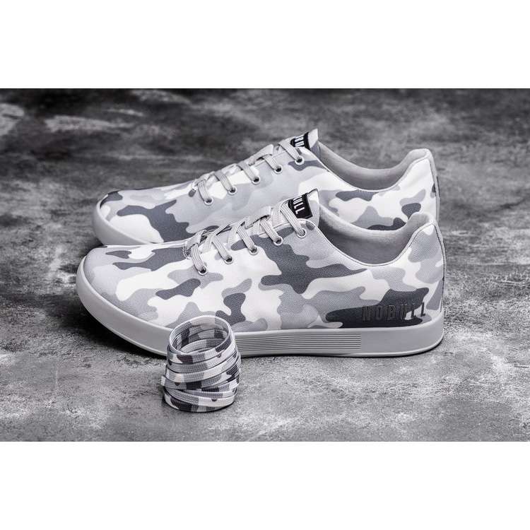 Tenis Deportivos Nobull Arctic Camo Lona Trainer Mujer Blancos Grises | MX-46166