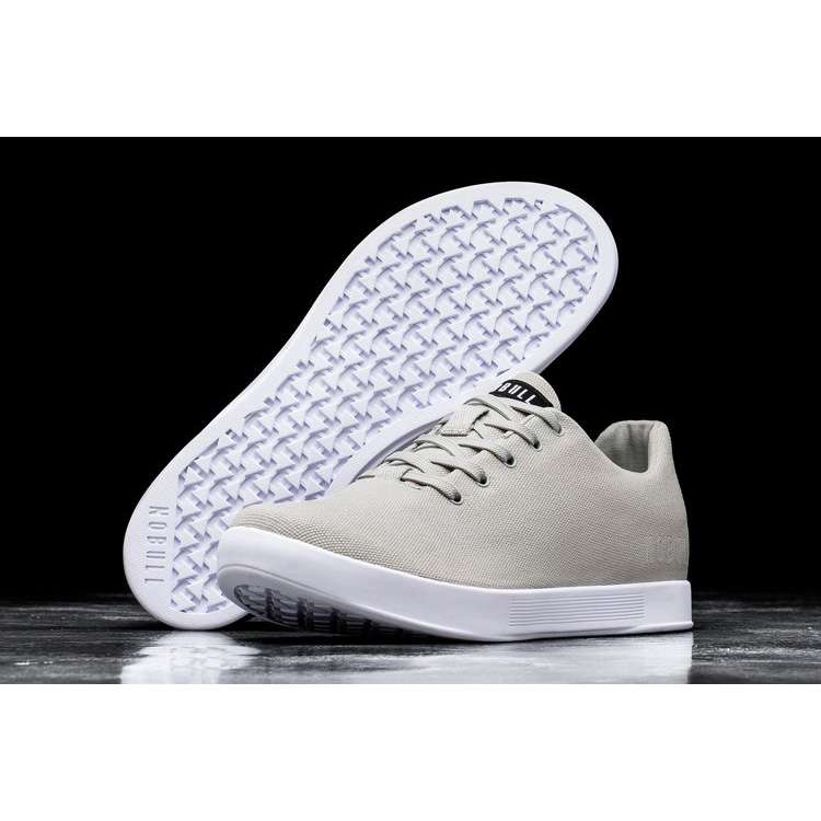 Tenis Deportivos Nobull Arctic Grey Lona Trainer Mujer Beige Blancos | MX-51737