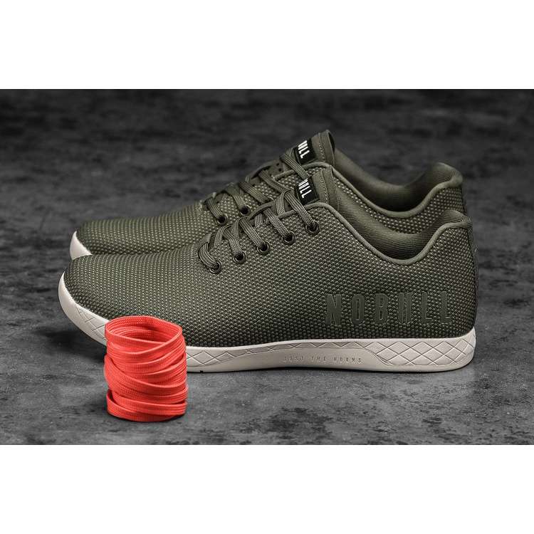 Tenis Deportivos Nobull Army Ivory Trainer Hombre Verde Oliva | MX-76376