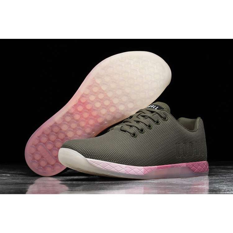 Tenis Deportivos Nobull Army Pink Gradient Trainer Hombre Verde Oliva Rosas | MX-99695