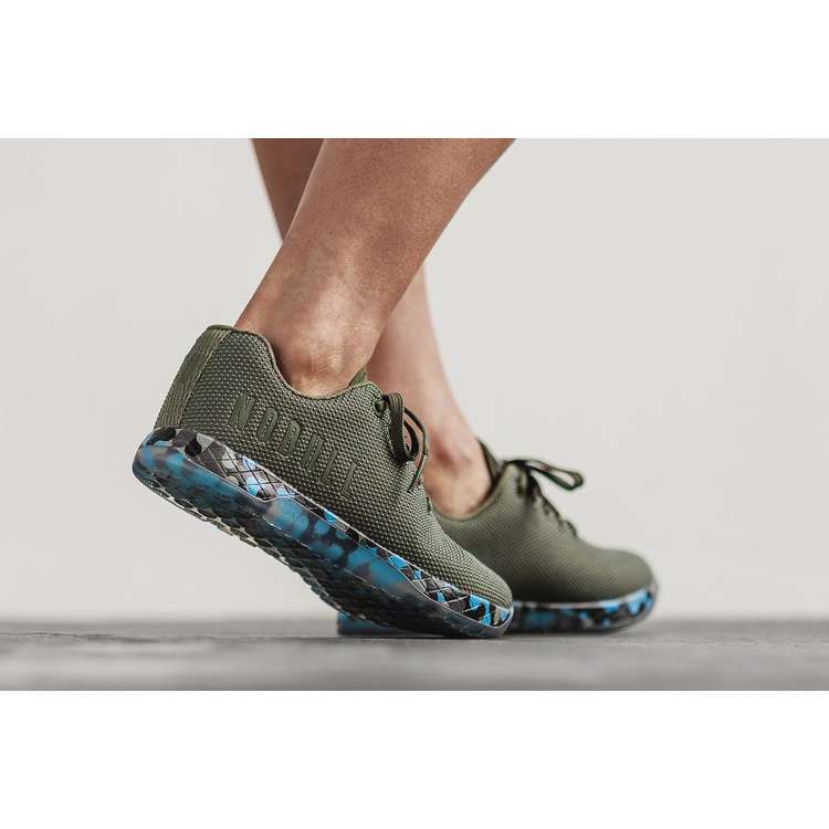 Tenis Deportivos Nobull Army Radial Trainer Mujer Verde Oliva Azules | MX-82960