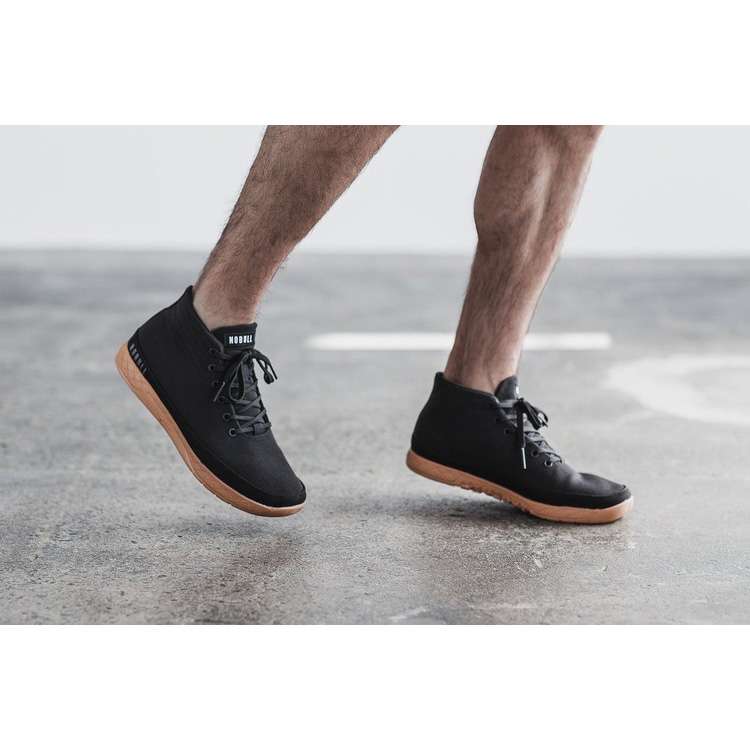 Tenis Deportivos Nobull Black Coffee Lona Mid Trainer Hombre Negros | MX-89980