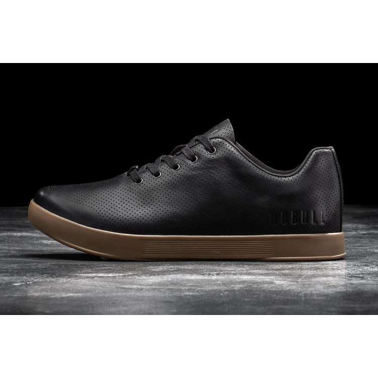 Tenis Deportivos Nobull Black Dark Gum Cuero Trainer Hombre Negros | MX-38770
