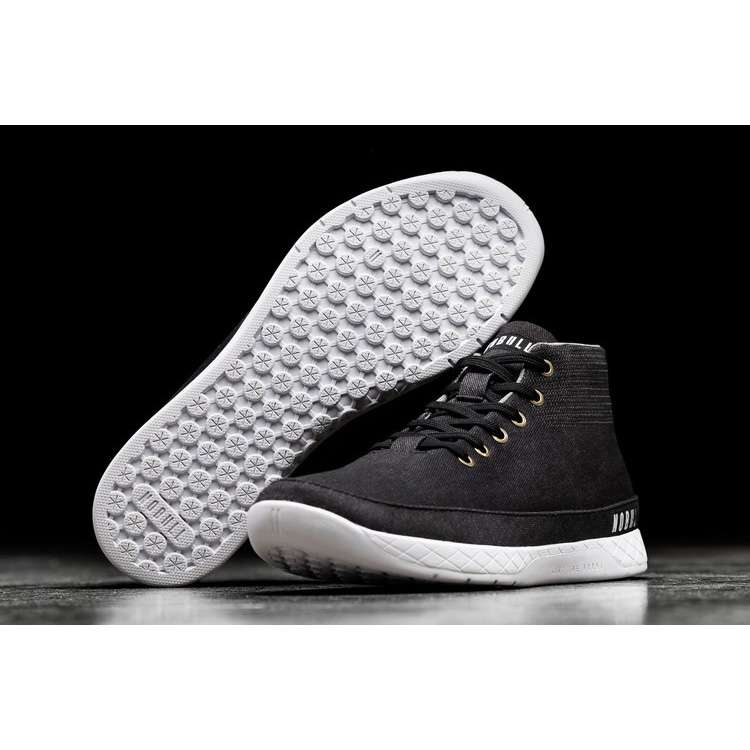 Tenis Deportivos Nobull Black Denim Lona Mid Trainer Mujer Negros | MX-50012