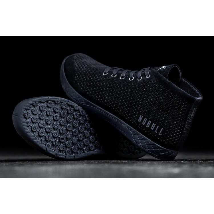 Tenis Deportivos Nobull Black Gamuza Mid Trainer Hombre Negros | MX-39473