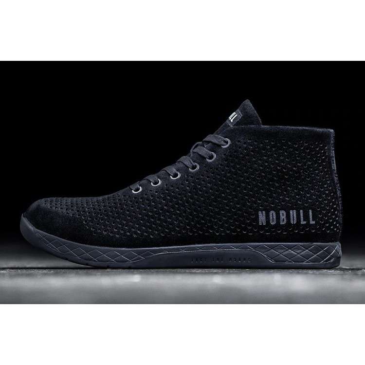 Tenis Deportivos Nobull Black Gamuza Mid Trainer Hombre Negros | MX-39473
