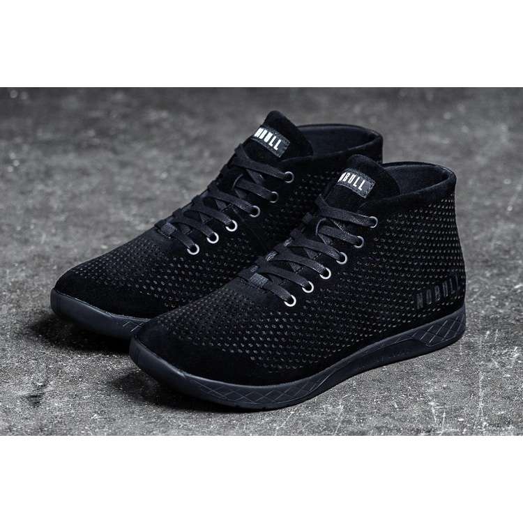 Tenis Deportivos Nobull Black Gamuza Mid Trainer Hombre Negros | MX-39473