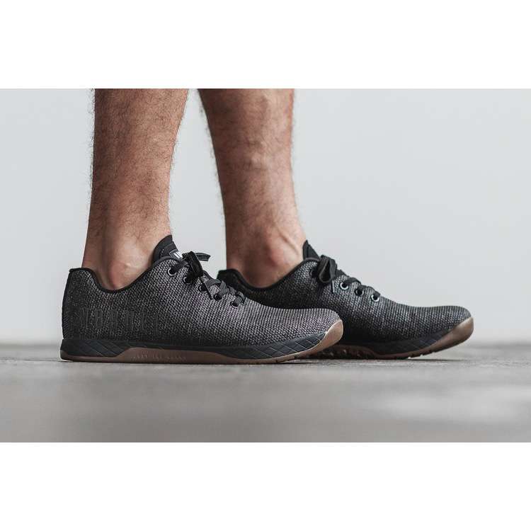 Tenis Deportivos Nobull Black Heather Dark Gum Trainer Hombre Negros | MX-22343
