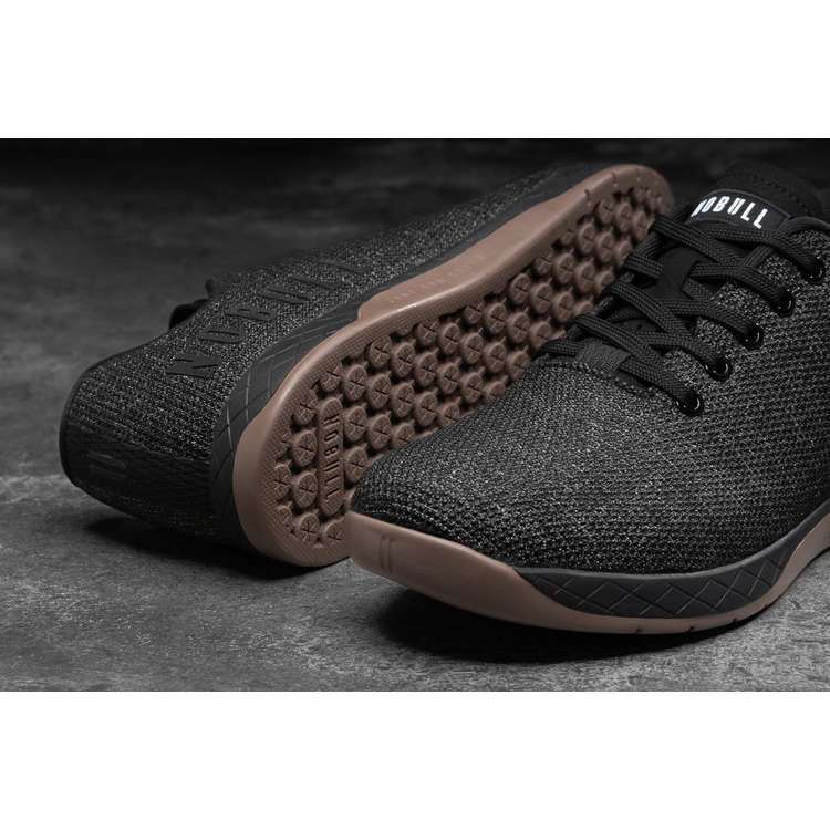 Tenis Deportivos Nobull Black Heather Dark Gum Trainer Hombre Negros | MX-22343