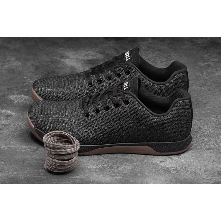 Tenis Deportivos Nobull Black Heather Dark Gum Trainer Hombre Negros | MX-22343