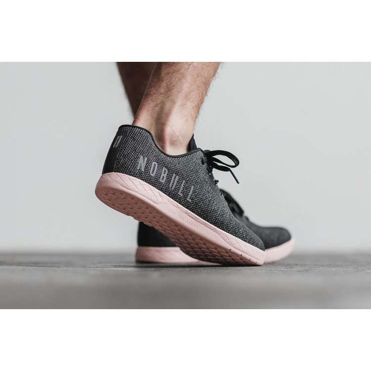 Tenis Deportivos Nobull Black Heather Dusty Rose Trainer Hombre Negros Rosas | MX-16179