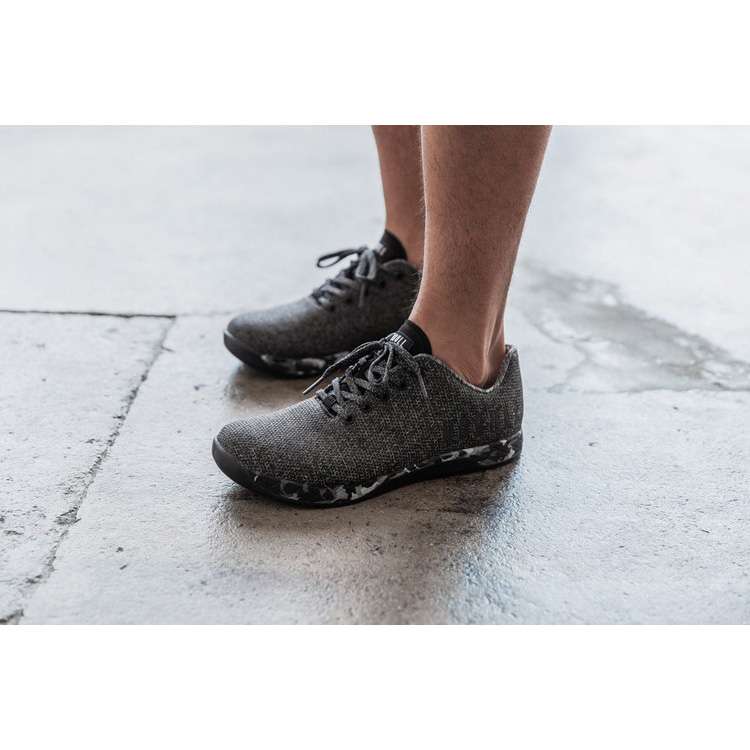 Tenis Deportivos Nobull Black Heather Granite Trainer Hombre Negros | MX-99912