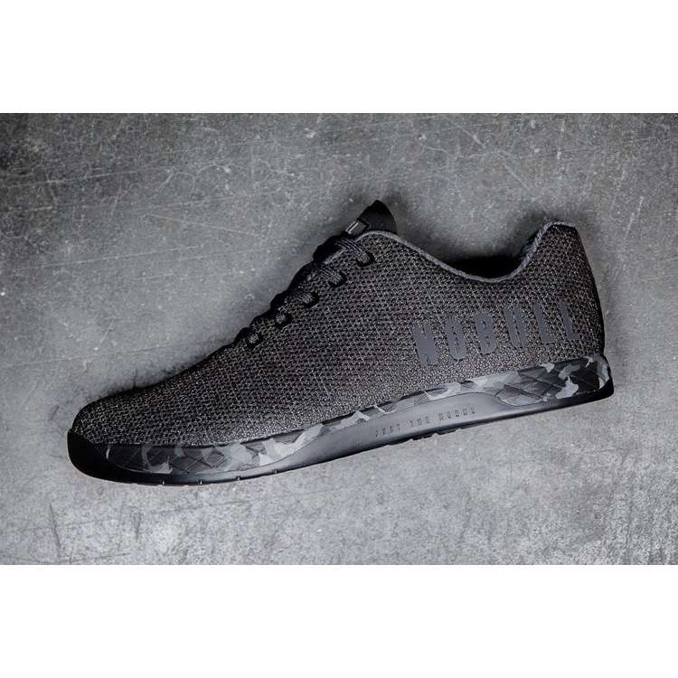Tenis Deportivos Nobull Black Heather Granite Trainer Hombre Negros | MX-99912