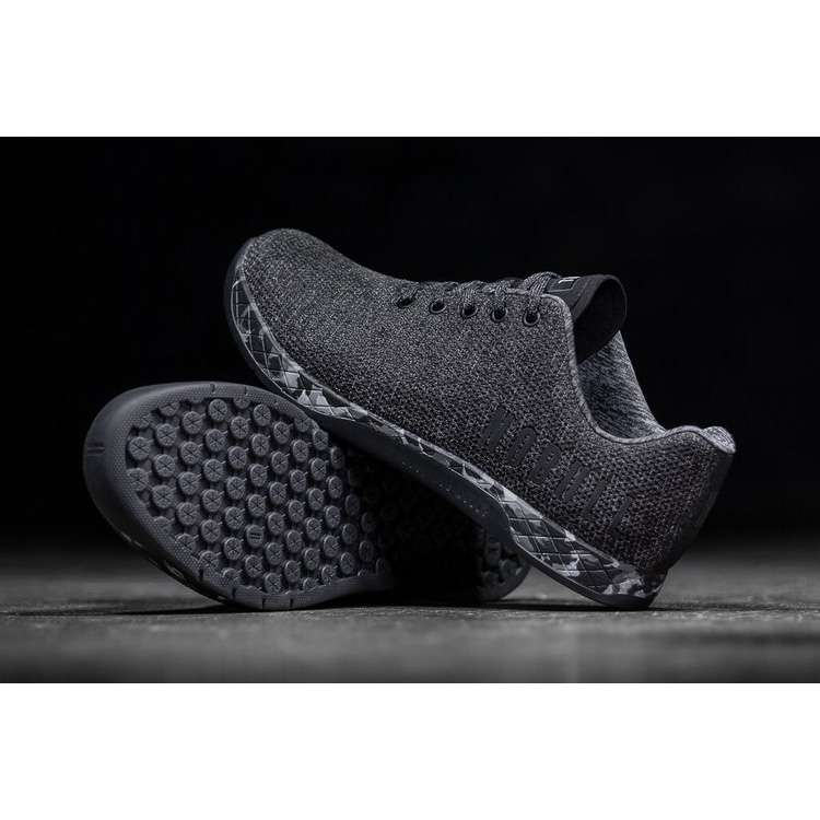 Tenis Deportivos Nobull Black Heather Granite Trainer Hombre Negros | MX-99912