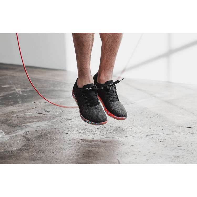 Tenis Deportivos Nobull Black Heather Pixel Trainer Hombre Negros Naranjas | MX-48715