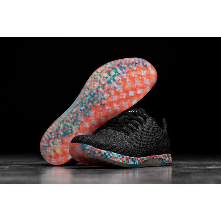 Tenis Deportivos Nobull Black Heather Pixel Trainer Hombre Negros Naranjas | MX-48715