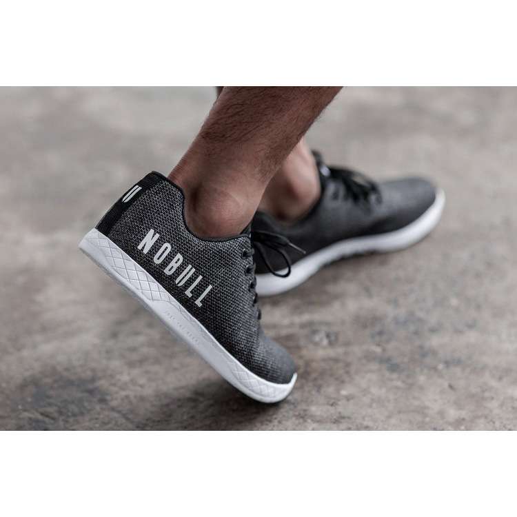 Tenis Deportivos Nobull Black Heather Trainer Hombre Negros Blancos | MX-43623
