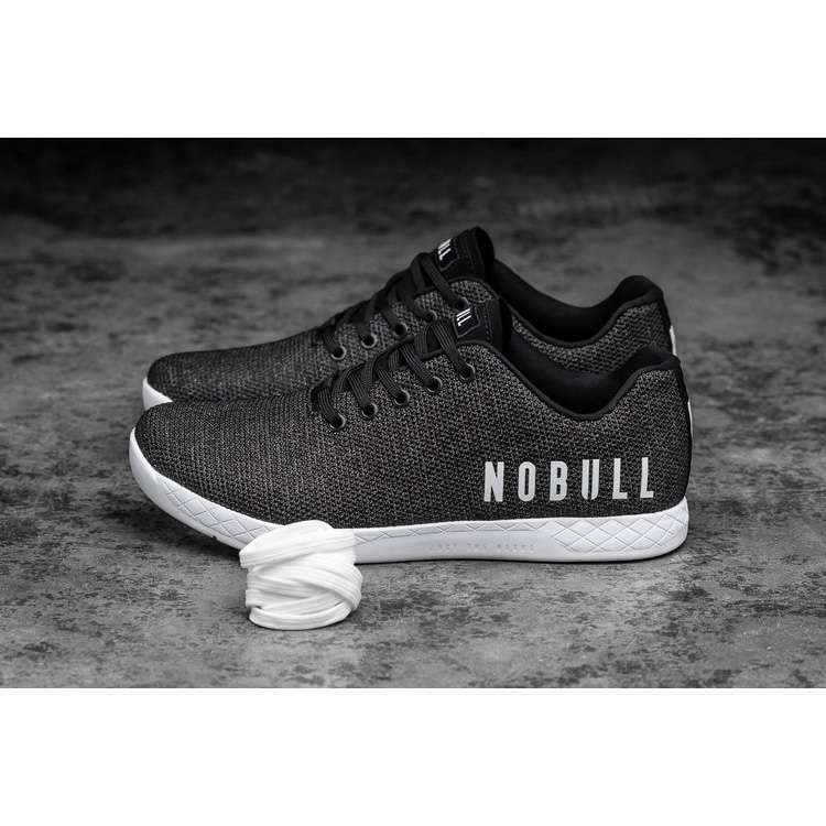 Tenis Deportivos Nobull Black Heather Trainer Hombre Negros Blancos | MX-43623
