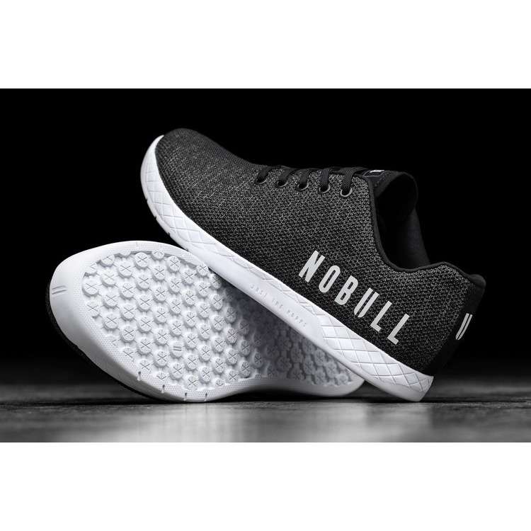 Tenis Deportivos Nobull Black Heather Trainer Hombre Negros Blancos | MX-43623