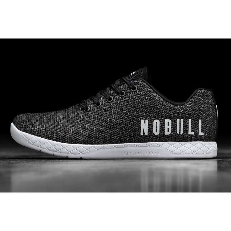 Tenis Deportivos Nobull Black Heather Trainer Hombre Negros Blancos | MX-43623