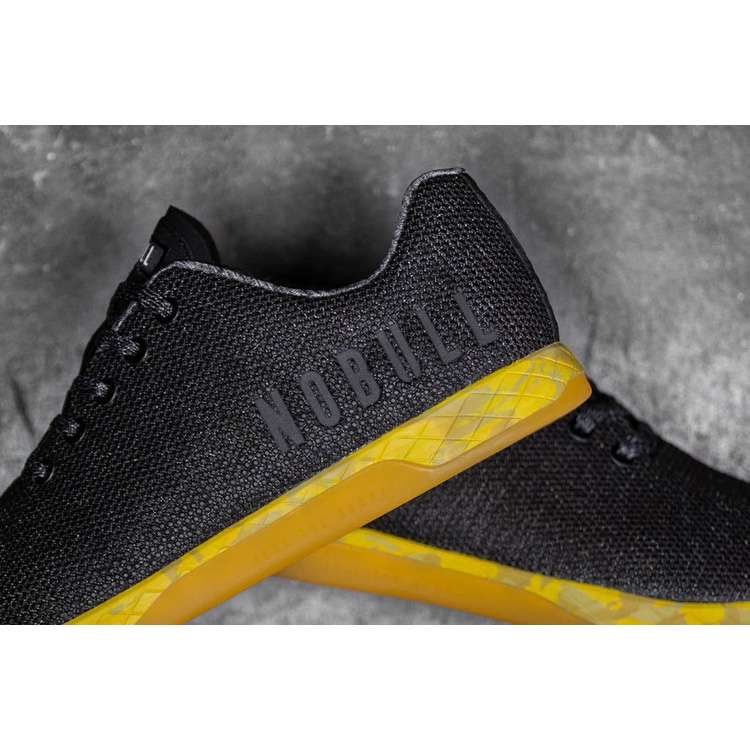 Tenis Deportivos Nobull Black Heather Yellow Trainer Mujer Negros Amarillos | MX-42464