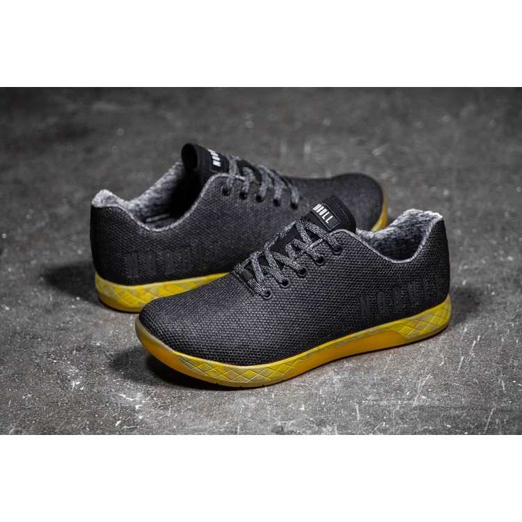 Tenis Deportivos Nobull Black Heather Yellow Trainer Mujer Negros Amarillos | MX-42464