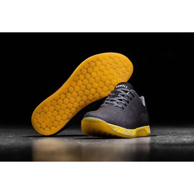 Tenis Deportivos Nobull Black Heather Yellow Trainer Mujer Negros Amarillos | MX-42464