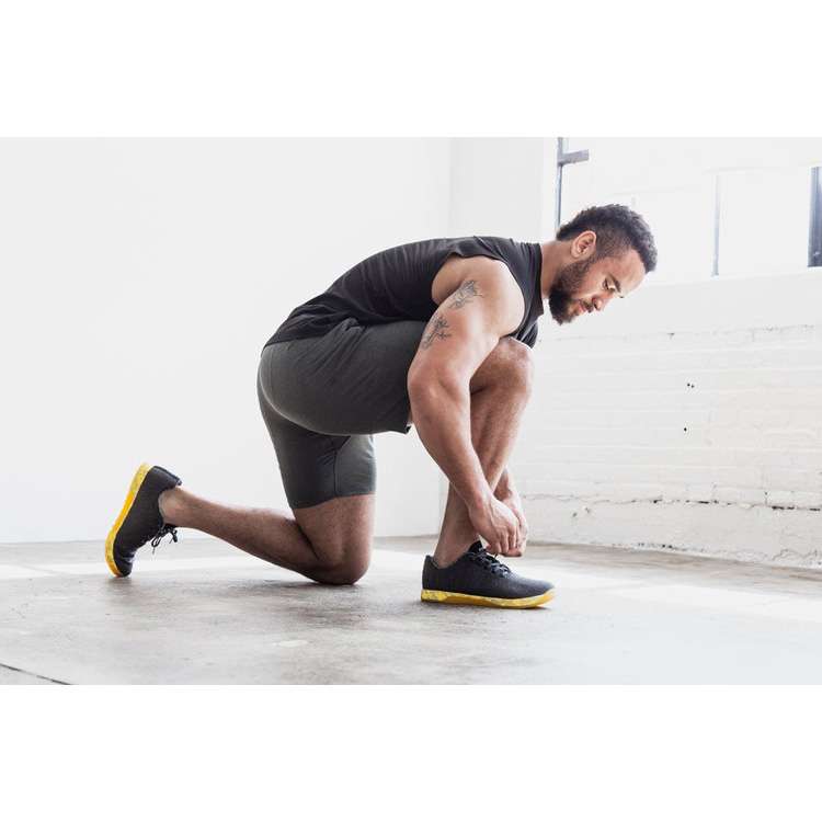 Tenis Deportivos Nobull Black Heather Yellow Trainer Hombre Negros Amarillos | MX-48367