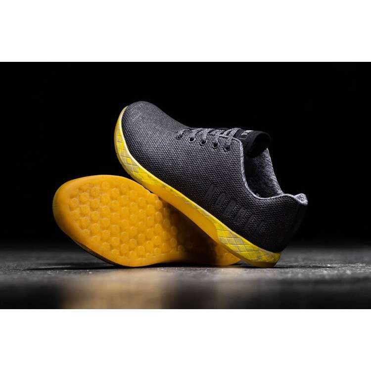 Tenis Deportivos Nobull Black Heather Yellow Trainer Hombre Negros Amarillos | MX-48367