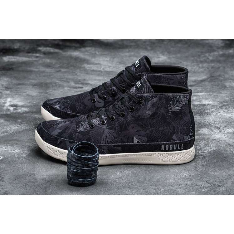 Tenis Deportivos Nobull Black Oasis Lona Mid Trainer Hombre Negros | MX-26292
