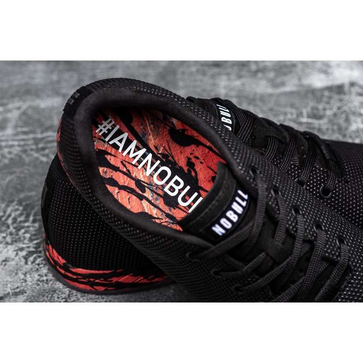 Tenis Deportivos Nobull Black Spill Trainer Hombre Negros Naranjas | MX-98703