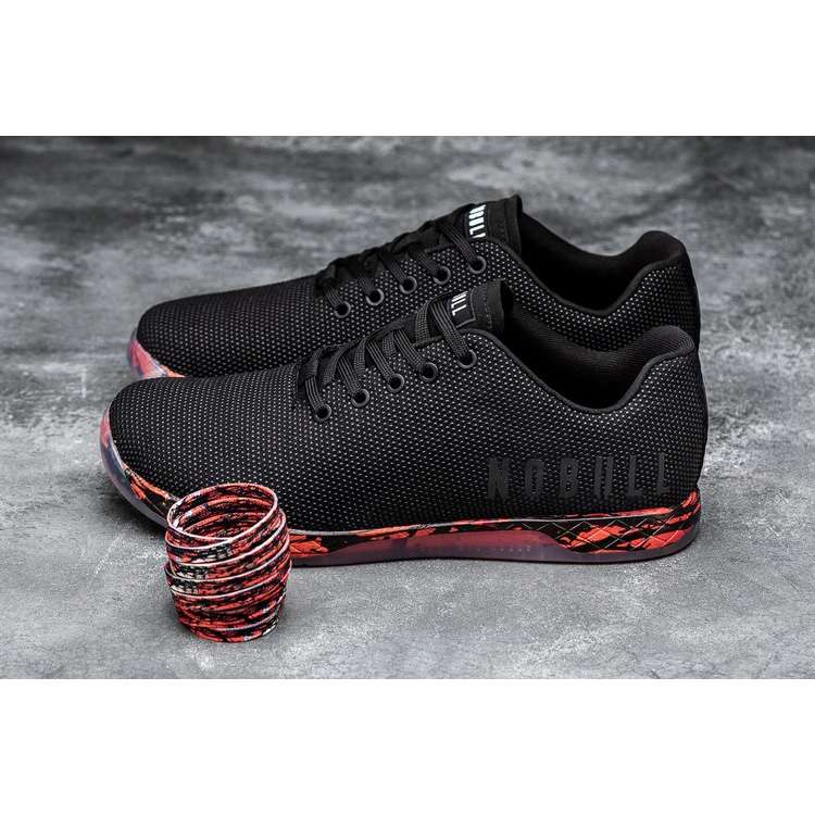 Tenis Deportivos Nobull Black Spill Trainer Hombre Negros Naranjas | MX-98703