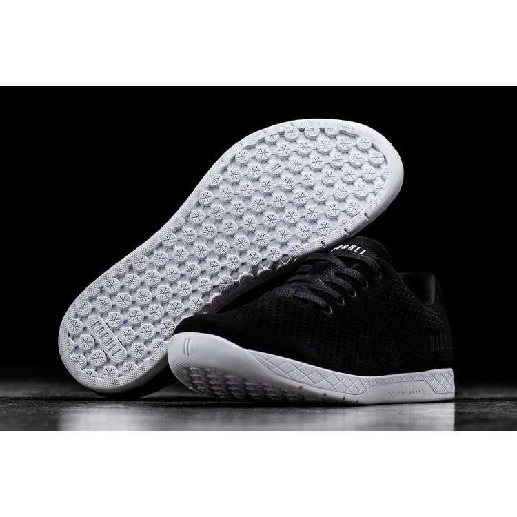 Tenis Deportivos Nobull Black White Gamuza Trainer Hombre Negros | MX-46798
