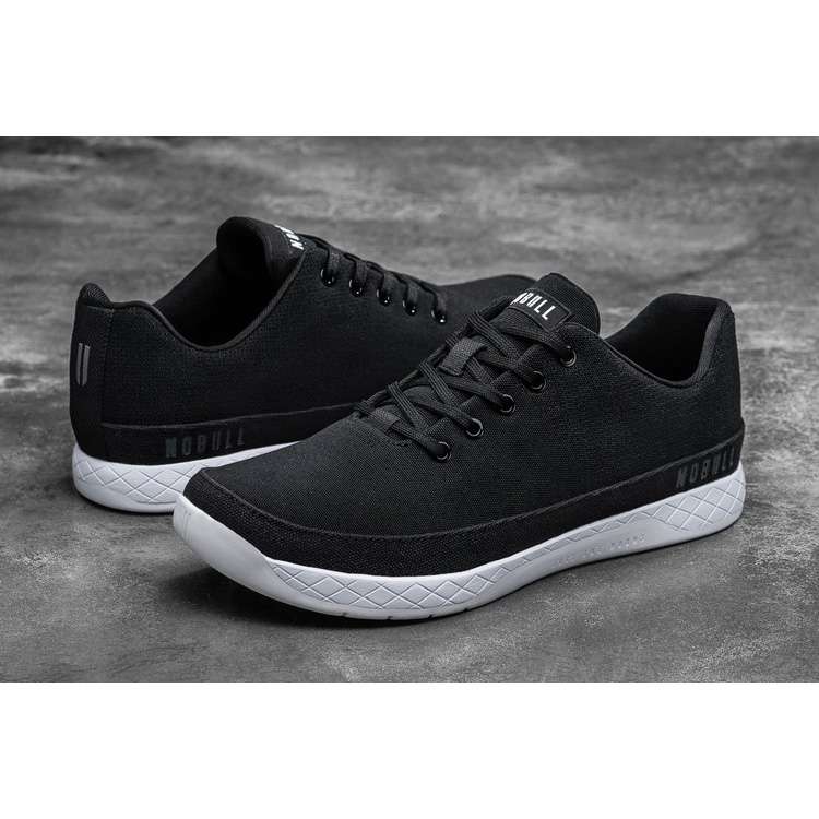 Tenis Deportivos Nobull Black White Lona Trainer Hombre Negros | MX-65582