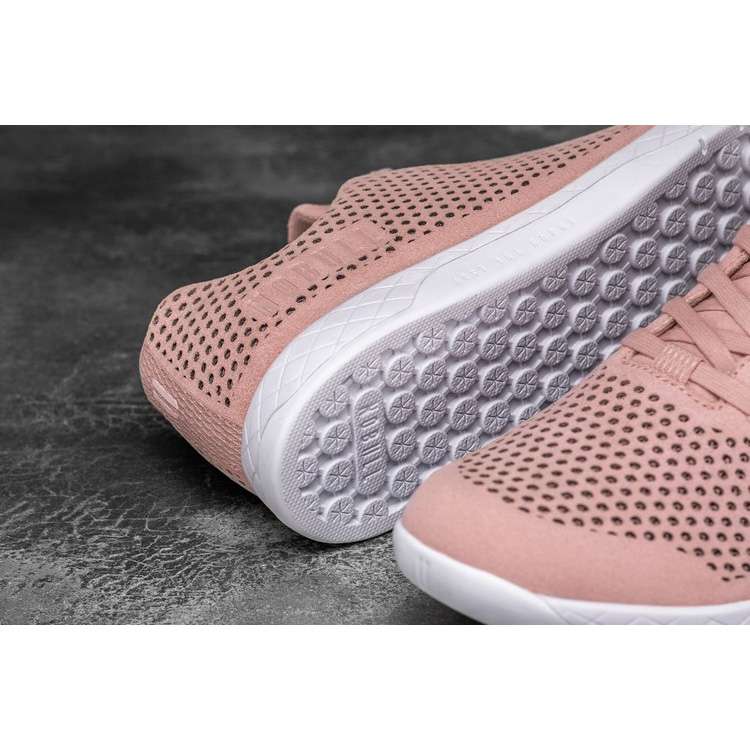 Tenis Deportivos Nobull Blush White Gamuza Trainer Hombre Rosas | MX-20892