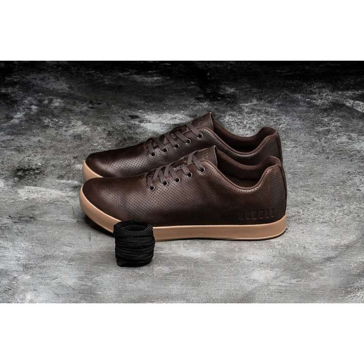 Tenis Deportivos Nobull Brown Cuero Trainer Hombre Marrom | MX-38583