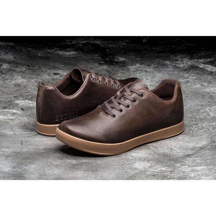 Tenis Deportivos Nobull Brown Cuero Trainer Hombre Marrom | MX-38583