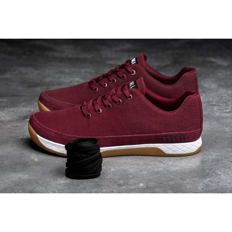 Tenis Deportivos Nobull Burgundy Lona Trainer Hombre Rojos | MX-49517