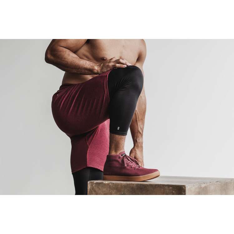 Tenis Deportivos Nobull Cabernet Gum Lona Mid Trainer Hombre Vino | MX-19055