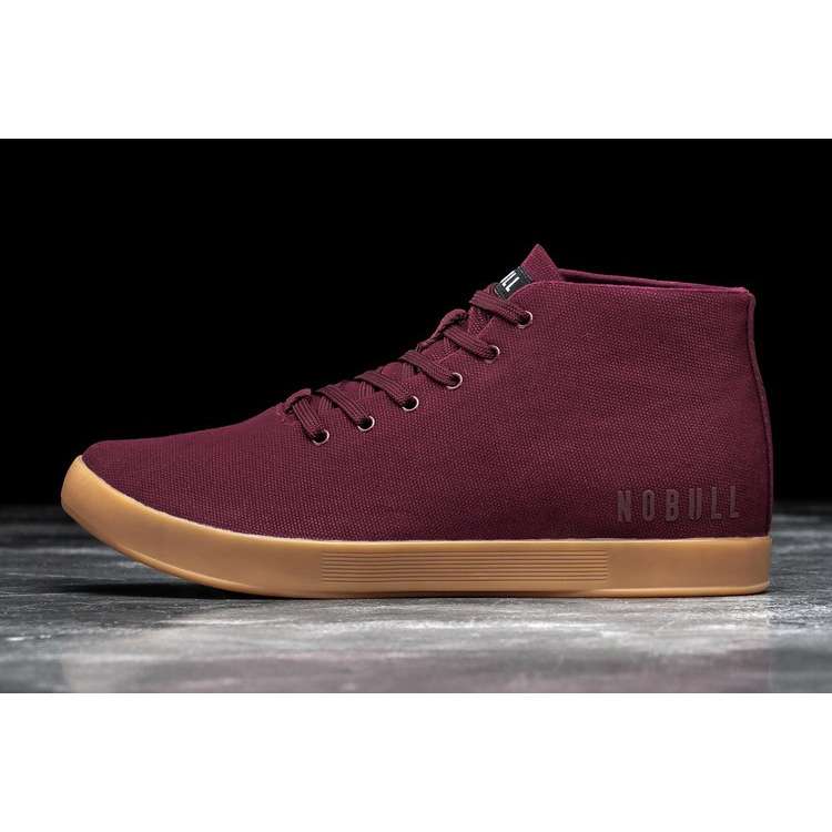 Tenis Deportivos Nobull Cabernet Gum Lona Mid Trainer Hombre Vino | MX-19055