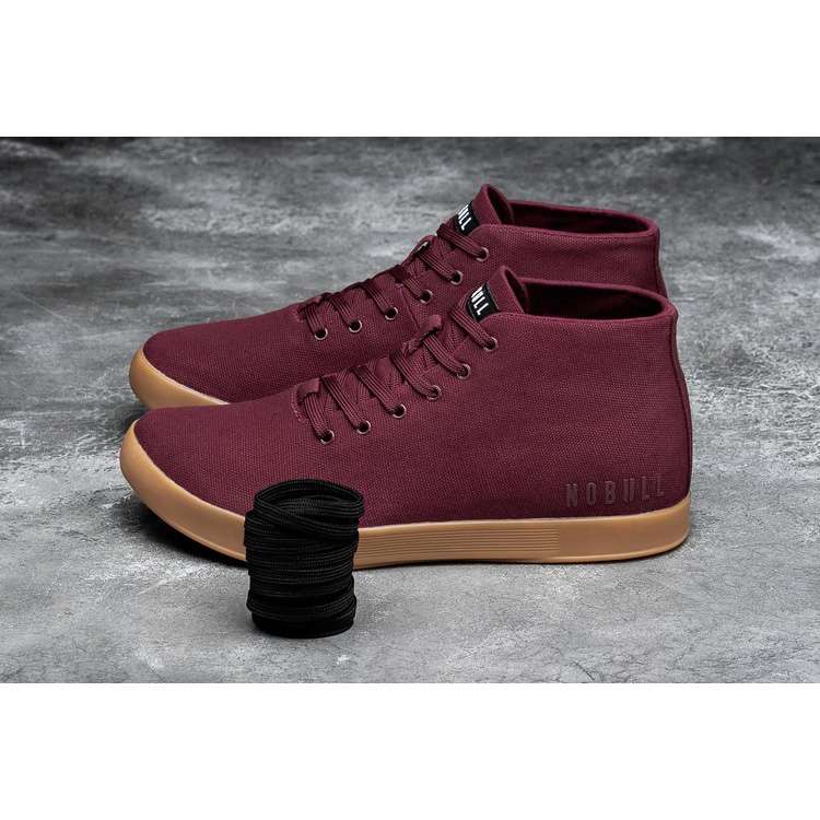 Tenis Deportivos Nobull Cabernet Gum Lona Mid Trainer Hombre Vino | MX-19055
